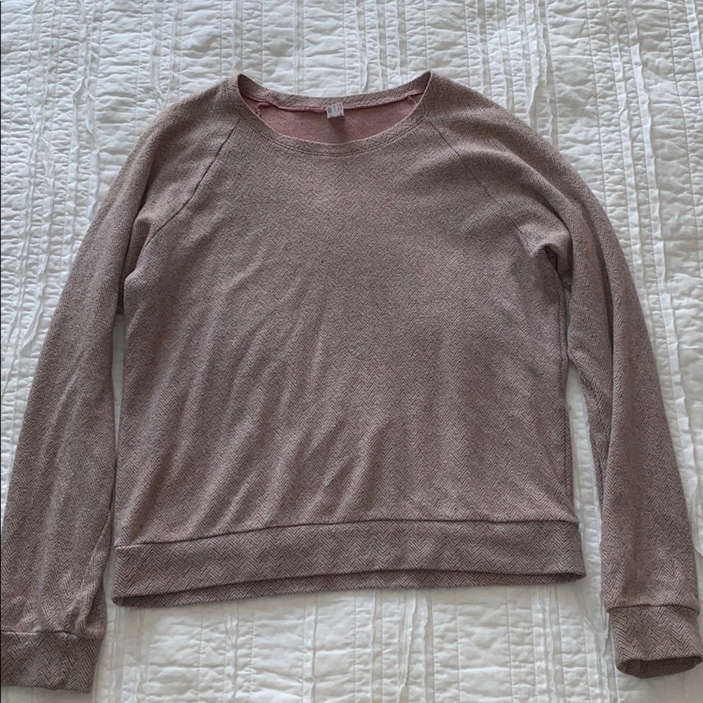 American apparel tweed-stitched crew neck